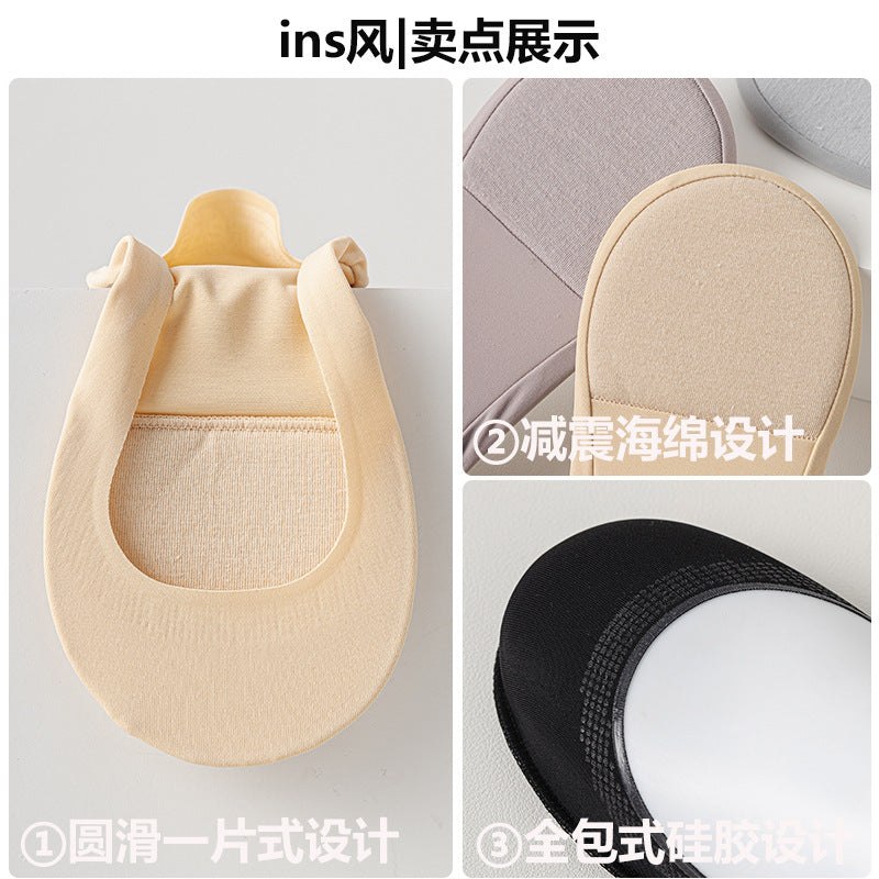 Invisible Dual Cushion No-Show Socks for Women ( 4 Pair )