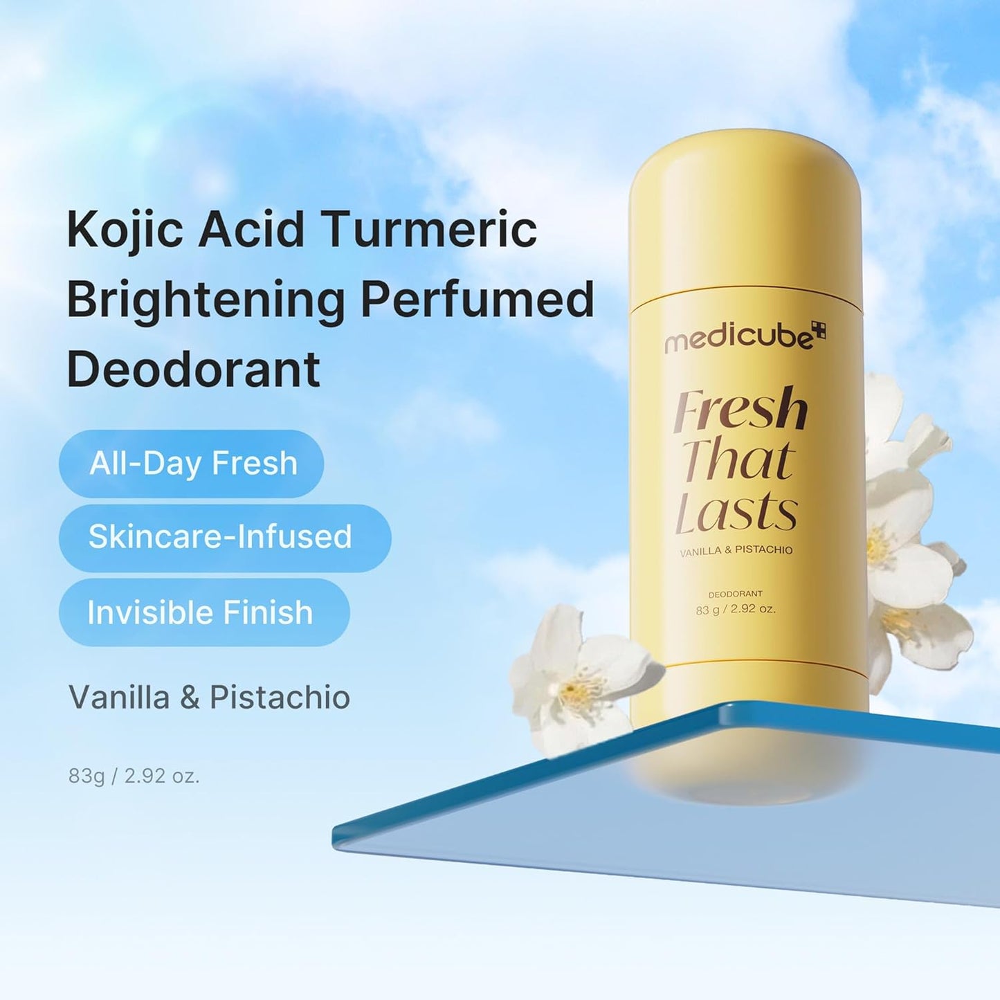 Medicube Fresh That Lasts Vanilla & Pistachio Deodorant Stick – 83g
