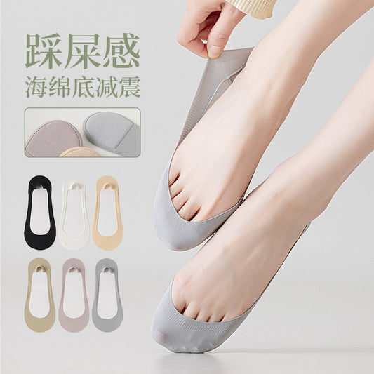 Invisible Dual Cushion No-Show Socks for Women ( 4 Pair )