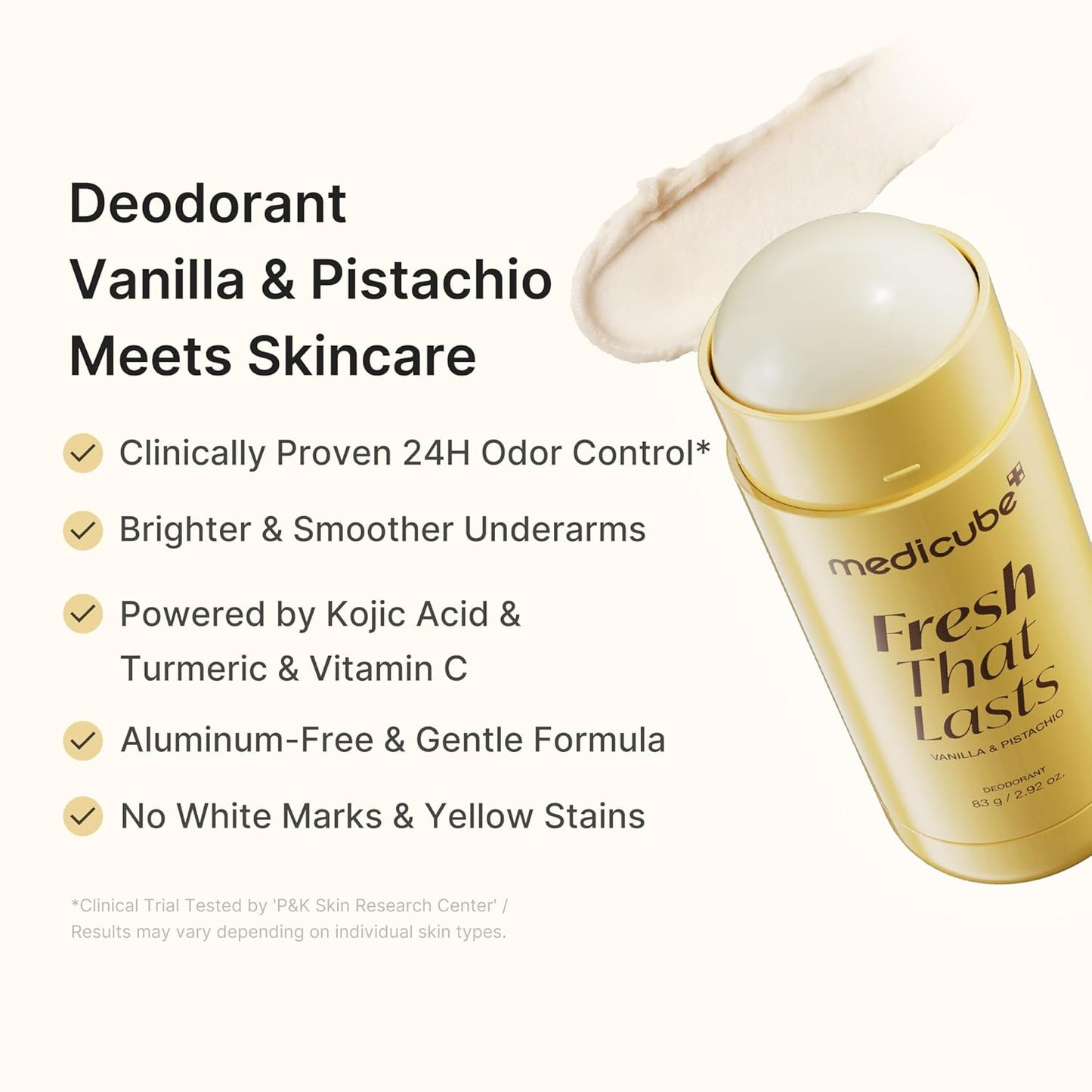 Medicube Fresh That Lasts Vanilla & Pistachio Deodorant Stick – 83g