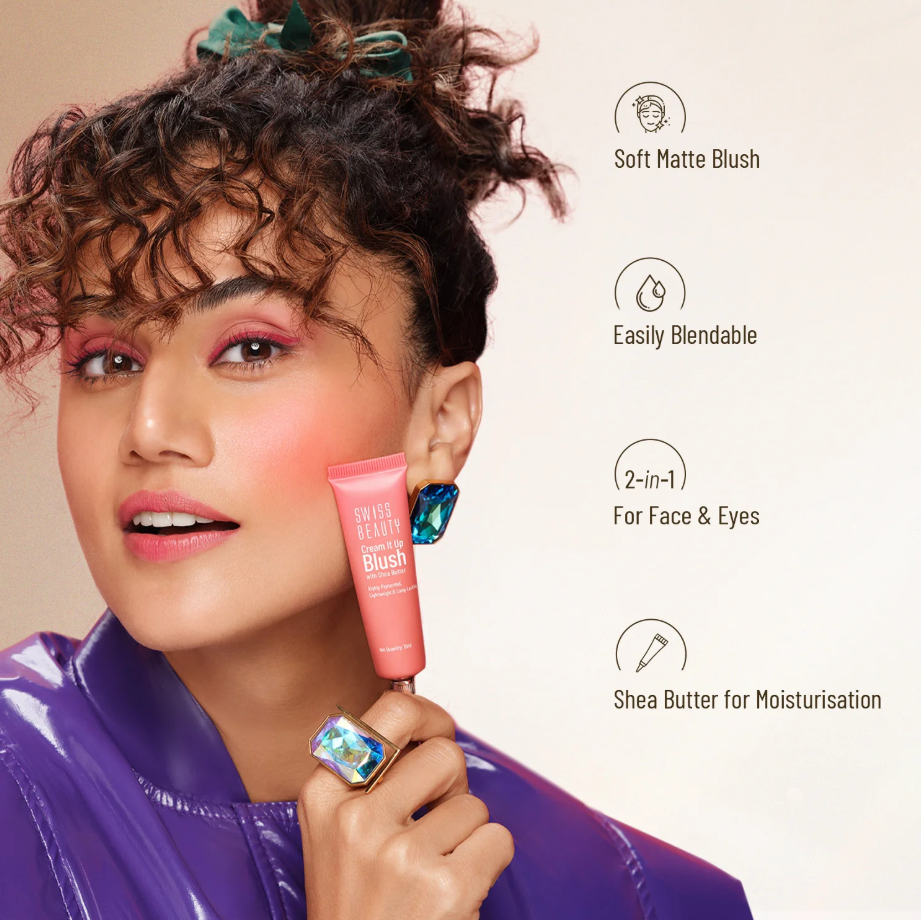 Swiss Beauty Cream It Up Blush with Shea Butter - Cheek-O-Pink Shade-05 (10 mL)