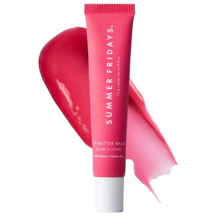 Summer Fridays Lip Butter Balm Treatment for Hydration + Nourishing Shine( Pink Guava)